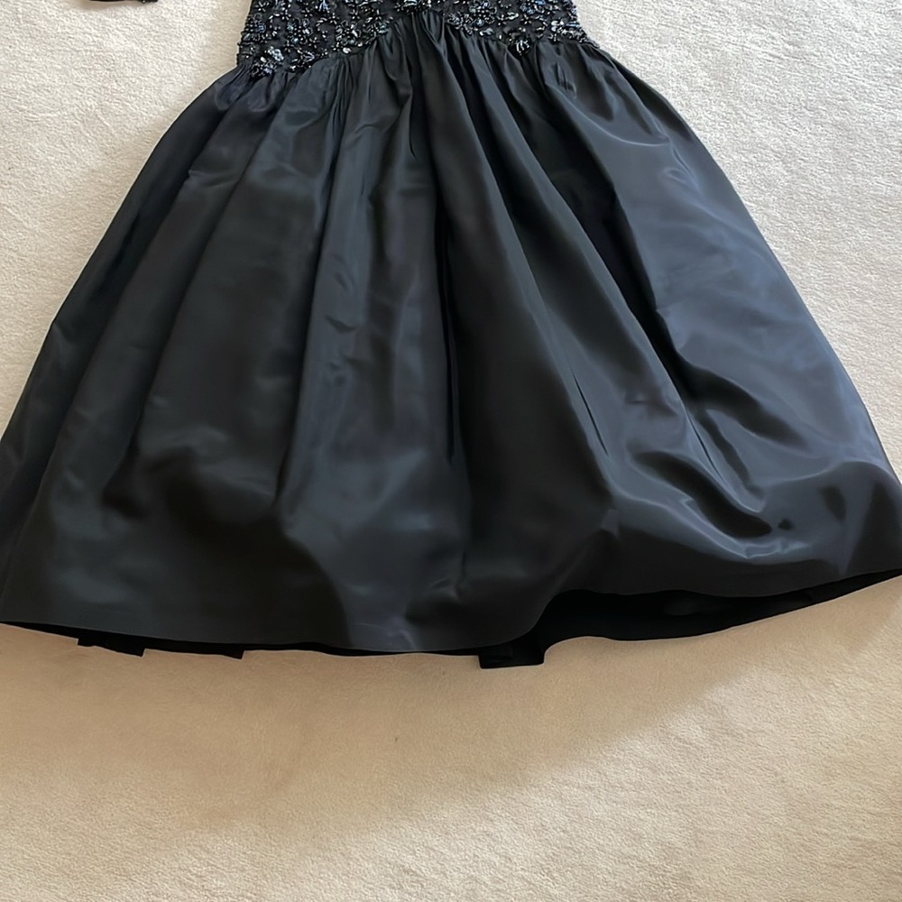 Designer high end Black beaded gown size 4 - Picture 9 of 16